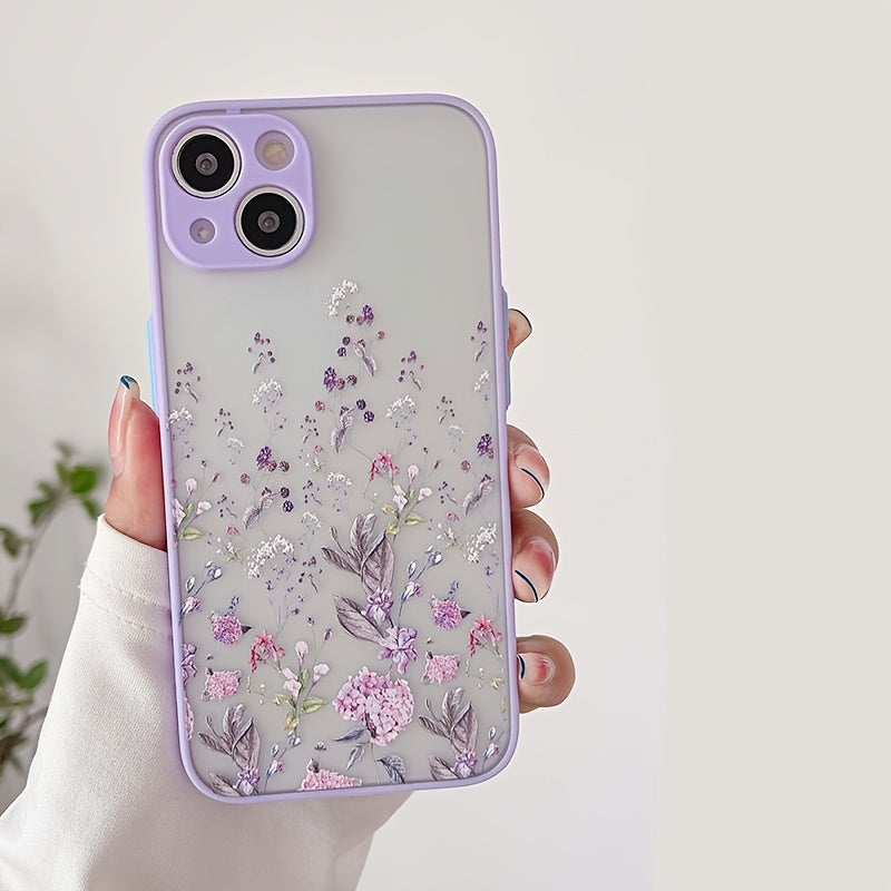 Floral Graphic Print Protective Phone Case For Iphone Series