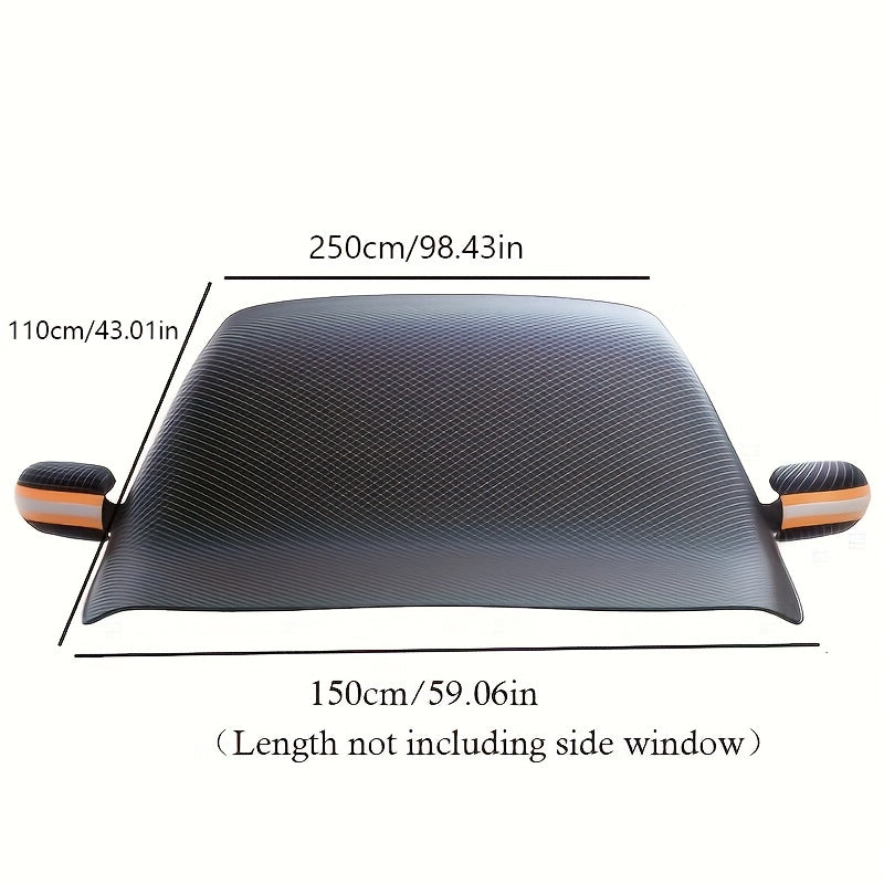 Magnetic Car Windshield Cover Summer Sun Shade Waterproof Winter Snow Cover Car Front Windscreen Cover+Reflective Strip & Fixing Belt