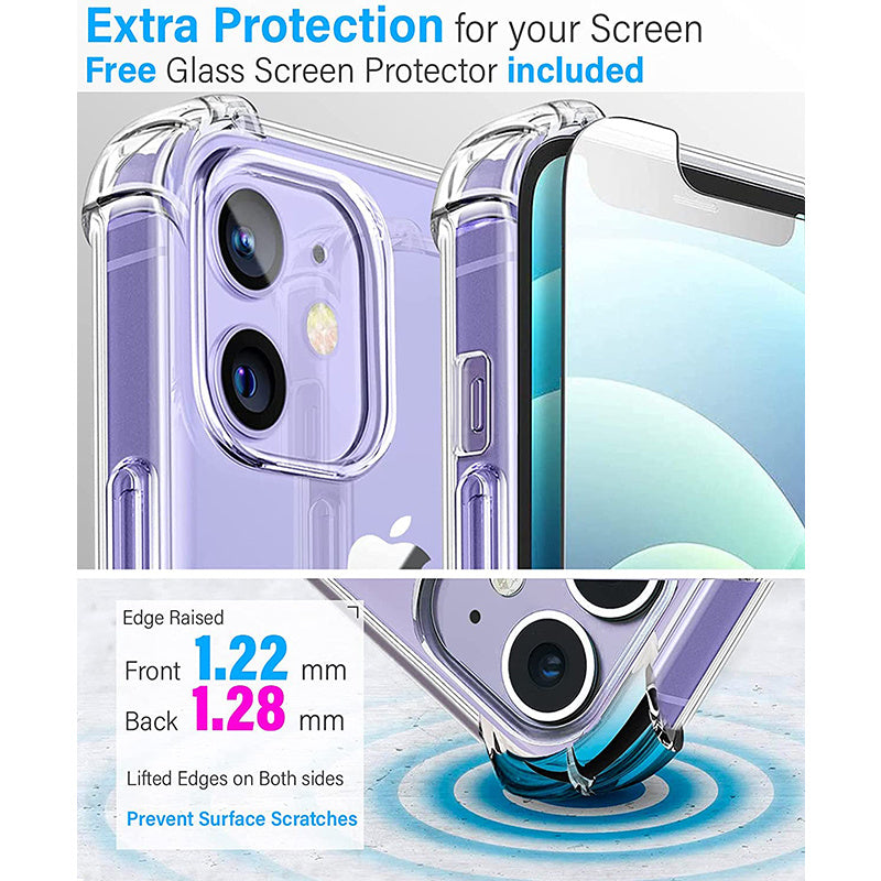 Clear Shockproof Phone Case For IPhone 13 12 11 Pro Max XS Max X XR 8 7 6 6S Plus SE 2020 12 13 14 Mini Silicone Case Back Cover