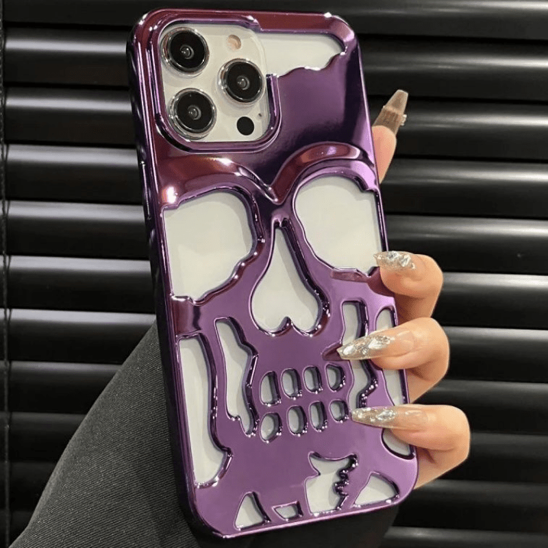 Safeguard Your IPhone 14/13/Plus/Pro Max With A Stylish Cool Skull Design Phone Case!