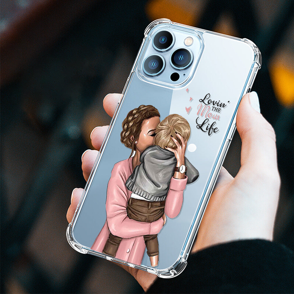 Super Mom Transparent Drop-proof Mobile Phone Case Is Suitable For Iphone14ProMax/14Plus/14Pro/14,iphone13ProMax/13MINI/13Pro/13,iphone12ProMax/12MINI/12Pro/12,iphone11ProMax/11Pro/11