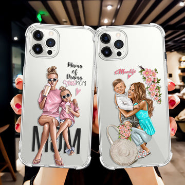 Stylish Super Mom Print Phone Case for Apple iPhone 14, 13, 12, 11, Plus, Pro, Max, and Mini