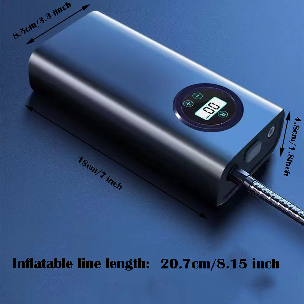 120W Portable Air Compressor: Inflate Your Car Or Motorcycle Tires In Seconds With 3600 MAh Wireless Tire Inflator!