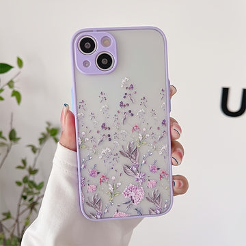 Floral Graphic Print Protective Phone Case For Iphone Series