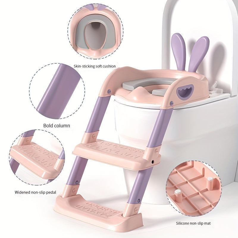 Adjustable & Foldable Toilet Training Seat With Ladder - Perfect For Boys & Girls! Christmas, Halloween, Thanksgiving Day Gift