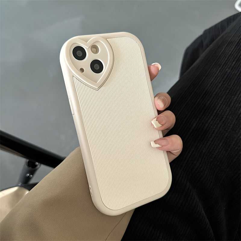 Heart Shape Camera Design Matte Mobile Phone Protective Case For Apple IPhone 14 13 12 11 XS XR X 7 8 Plus Pro Max IPX