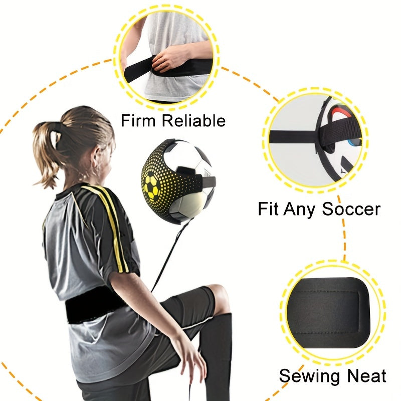 Football Kick Trainer, Adjustable Elastic Soccer Ball Auxiliary Fitness Equipment, Solo Soccer Trainer, Football Accessories With Adjustable Waist Belt For Kids Adults, Perfect Soccer/Volleyball Gift