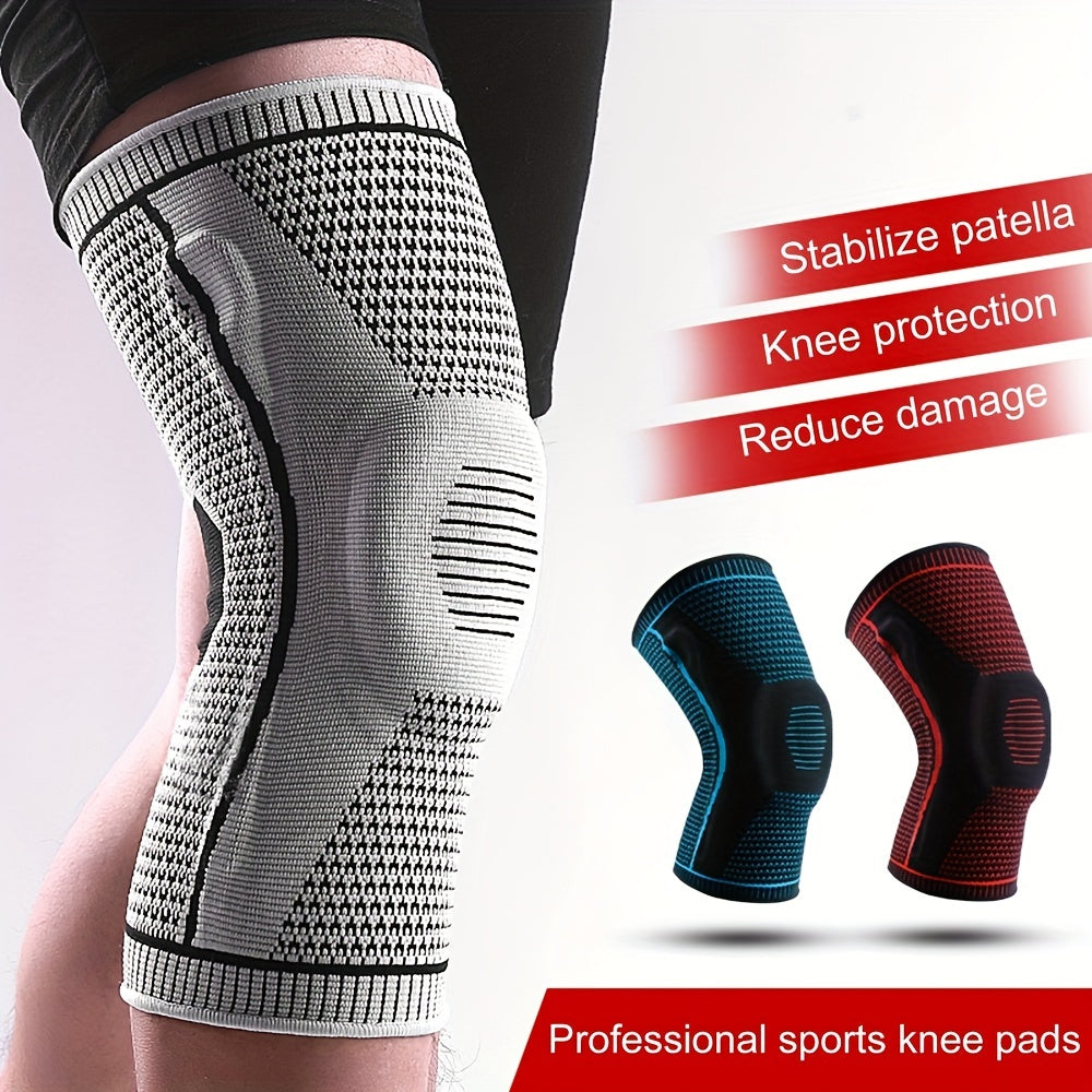 1pc Breathable Non-Slip Knee Brace With Patella Gel Pads And Side Stabilizers - Ideal For Running, Weightlifting, Meniscus Tear, Arthritis, And Joint