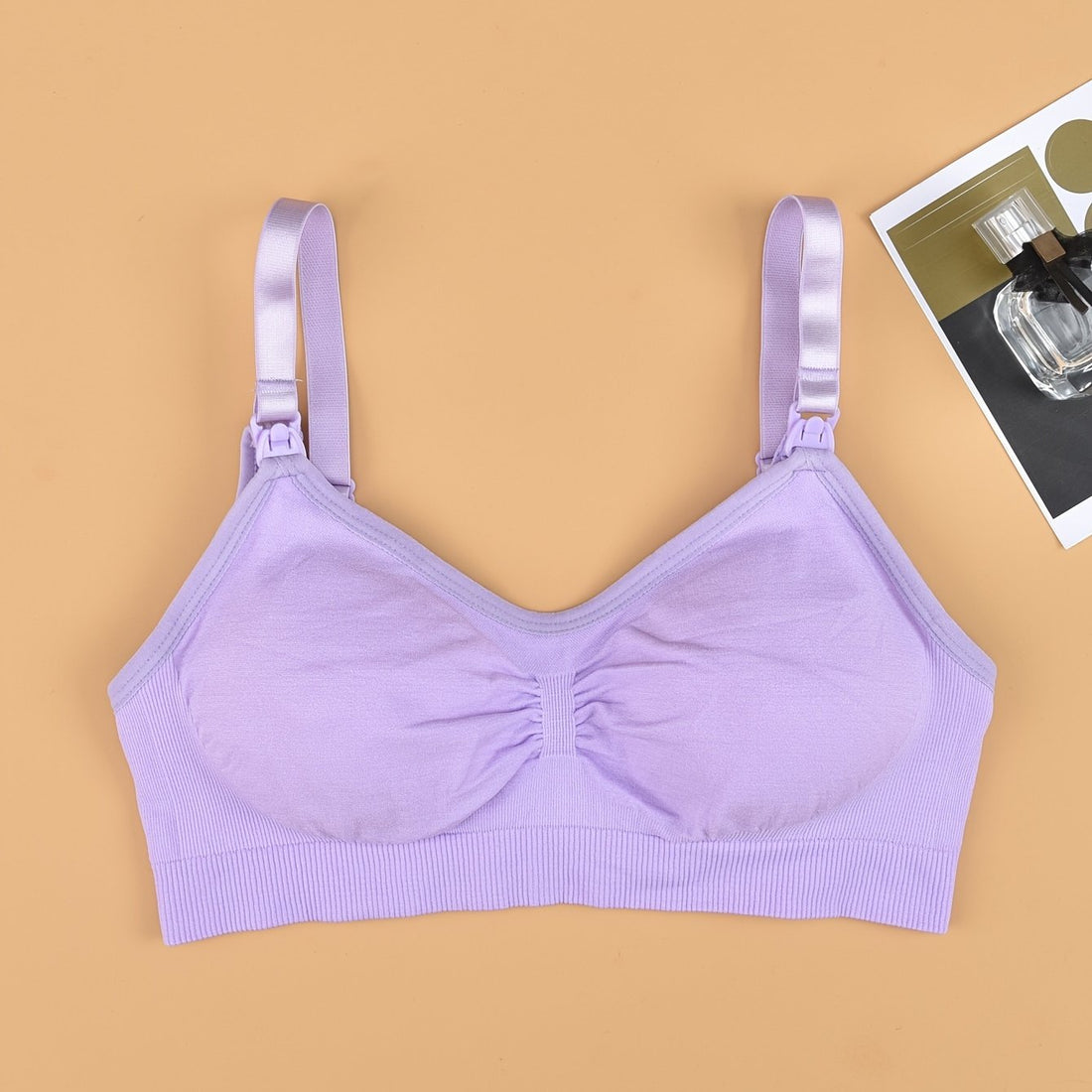 Women's Front Closure Maternity Nursing Bra Without Wire For Breastfeeding Sleeping