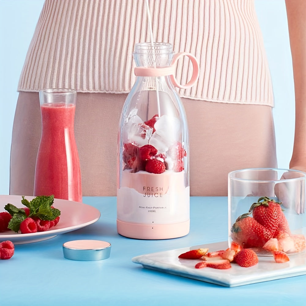 350ml USB Rechargeable Portable Mini Fruit Blender - Perfect For Smoothies, Shakes, And Juices