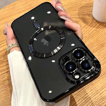 Luxury Wireless Charging Transparent Magnetic Case For IPhone 14 13 12 11 Pro Max  Soft Cover 14Plus