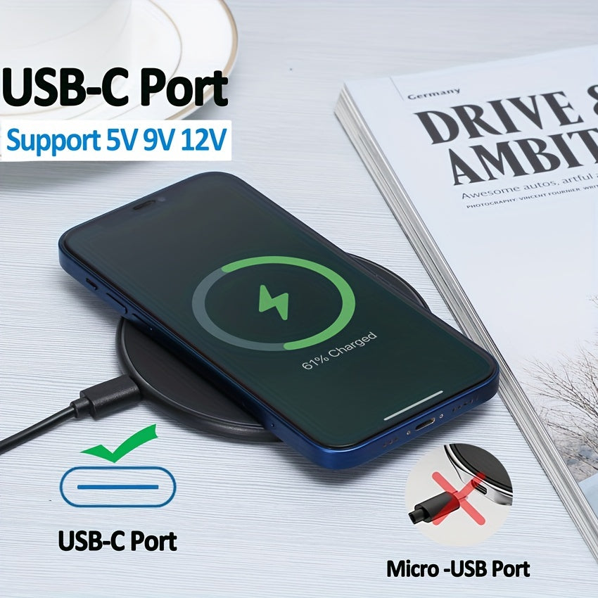 Wireless Charger USB C Fast Charging Pad Quick Charge QC 3.0 For IPhone 14 13 12 11 XS XR X 8 For Samsung S22 S21 S20 For Xiaomi Induction Type C Fast Wireless Charging Station