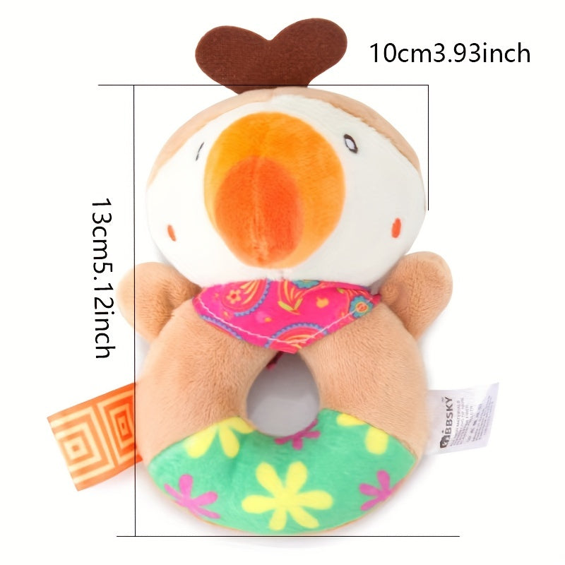 Baby Plush Rattle Cartoon Animal Crib Mobile Bed Bell Toy Baby 0-14 Years Infant Early Education Toy Gift