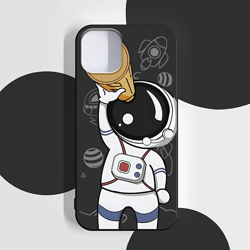 Astronaut Telescope Phone Case For IPhone  15 14 Pro Max/ 14 Pro/14 Plus/14,13 Pro Max/13 Pro/13 Mini/13, 12 Pro Max/12 Pro/12/12 Mini, 11 Pro Max/11 Pro/11, XS/Max/XR/ X, 7 Plus, Nice Gift For Men Girls Boys Women