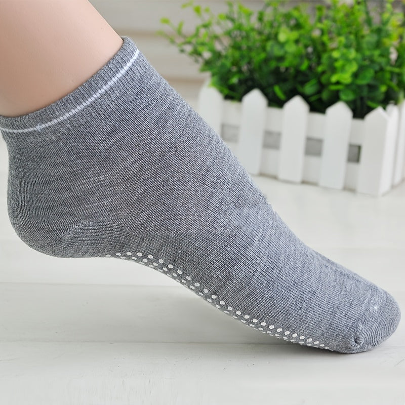 1 Pair Women's Anti-Slip Yoga Socks - Breathable, Elastic & Perfect for Pilates, Home & Outdoor Sports!