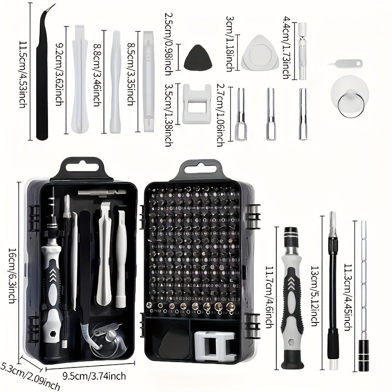 115pcs Car Precision Screwdriver Repair Tool Kit - Multi-function Electronic Screwdriver Set For Watch, Mobile Phone Disassembly & Repair