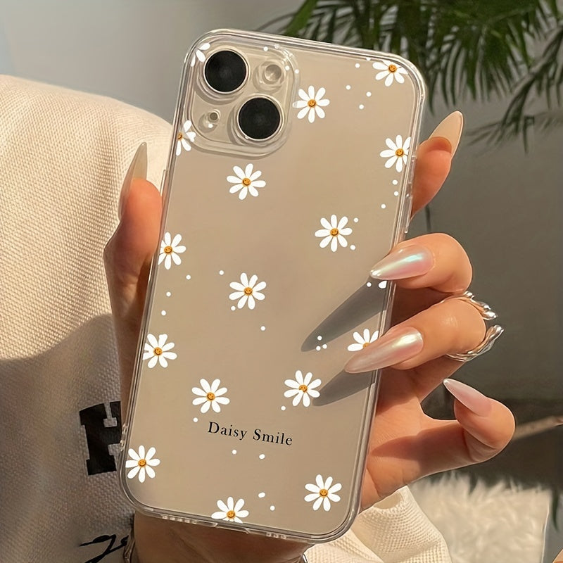 Transparent Small Chrysanthemum Drought-Resistant Mobile Phone Case For Iphone