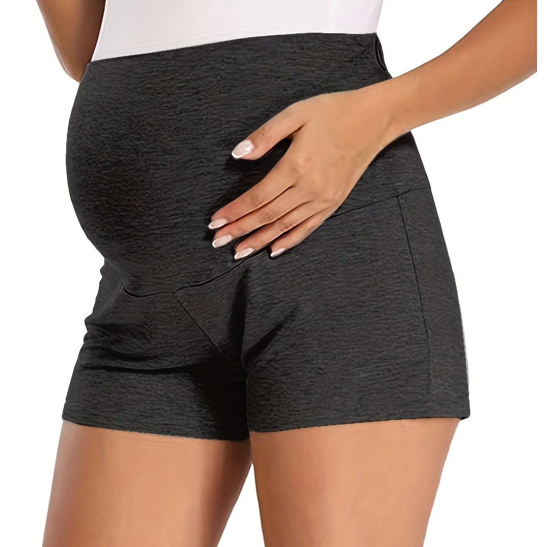 Women Maternity Shorts Premium Soft Cotton Lounge Sports Yoga Belly Shorts For Pregnant Women