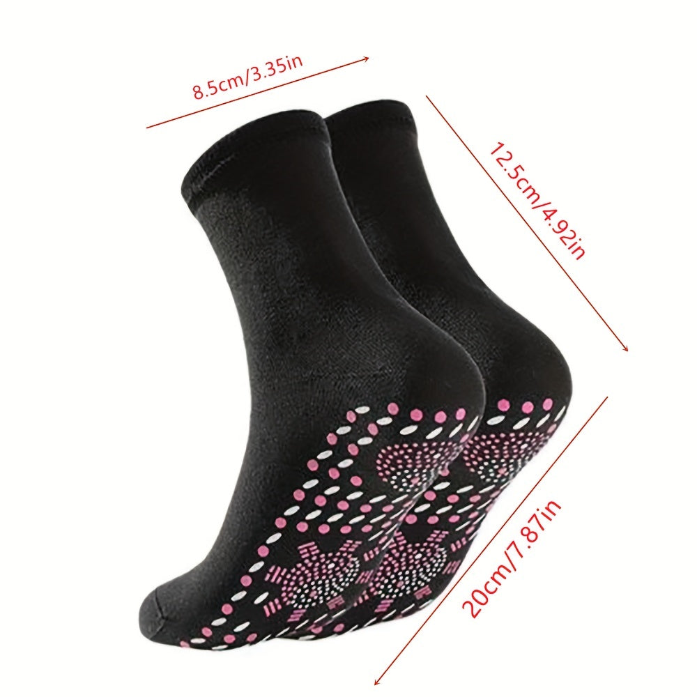 Self-heating Socks, Comfortable Elastic Winter Warm Socks, Coldproof Sweat Absorption Sporty Mid-tube Socks