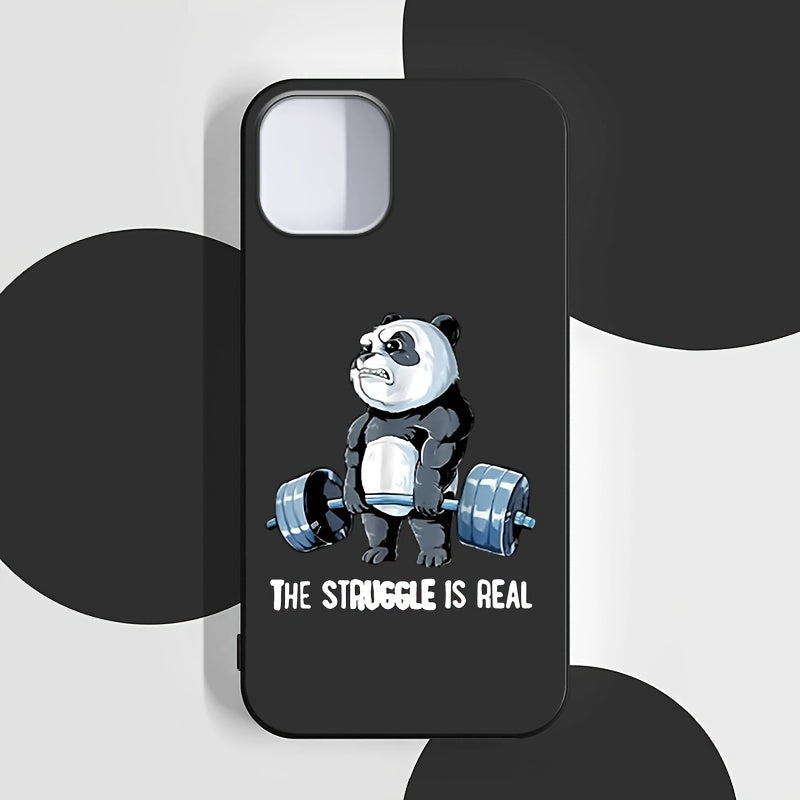 Weight-Lifting Bear Graphic Phone Case For IPhone  14 Pro Max/ 14 Pro/14 Plus/14,13 Pro Max/13 Pro/13 Mini/13, 12 Pro Max/12 Pro/12/12 Mini, 11 Pro Max/11 Pro/11, XS/Max/XR/ X, 7 Plus, Nice Gift For Men Girls Boys Women