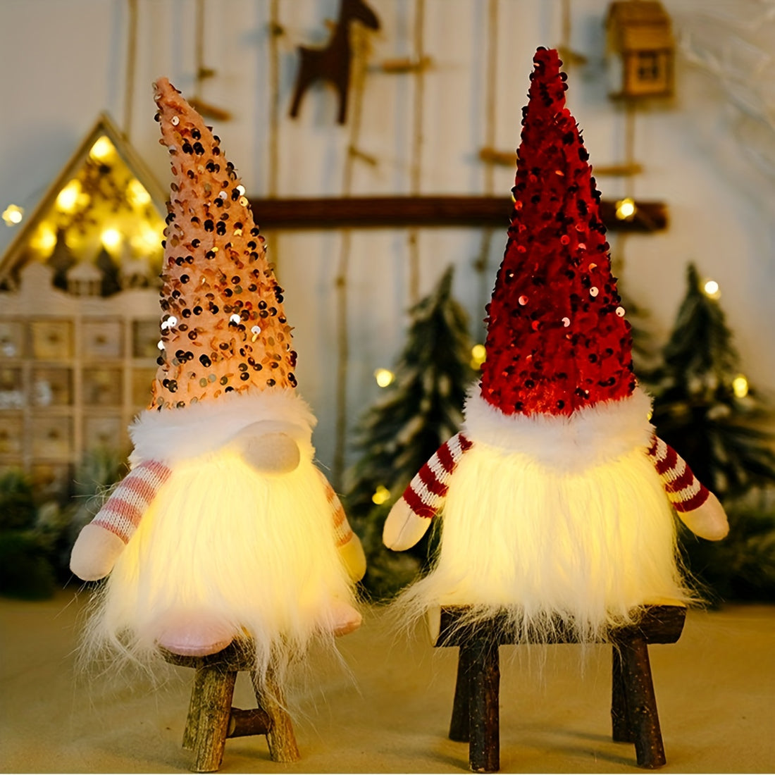 1pc 2023 New Campus Christmas Decoration, Gnome Toy For , Christmas Decor With High-Quality Knitting Process, Home＆Room Decor, The Best Choice For Christmas Gifts, Not Including Battery