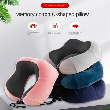 U Shaped Memory Foam Neck Pillows Soft Travel Pillow Massage Neck Pillow Sleeping Airplane Pillow Cervical Healthcare Bedding