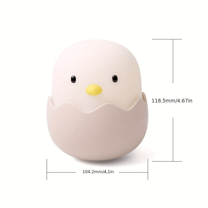 Rechargeable Battery Dimmable Cute Chick Night Light - Perfect for Kids, Children, and Baby's Bedroom Sleeping and Reading - Warm White