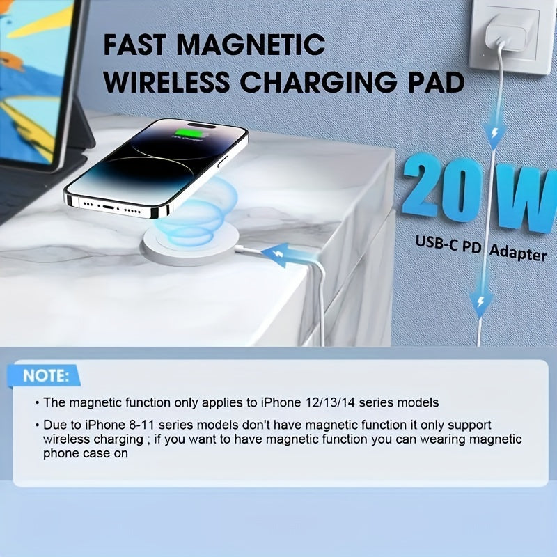 Magnetic Wireless Phone Charger 15w Wireless Charger Magnet For Apple IPhone 14 Plus 13 12 11 X XS XR SE IPad Air, Goodlooking Thoughtful Gift For Men And Women, For Friend Gift,Birthday Gift,for Girlfriend/Boyfriend Gift