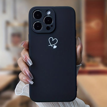 Black Love Heart TPU Phone Case For IPhone 14/iphone 13/iphone 12/iphone 11/iphone X/iphone 8/iPhone 7/iPhone 8p/iPhone 7p/iPhone/iphone XS Max/iphone 13 MINI/iphone 12 MINI/iphone 14 Pro/iphone 13 Pro/iph