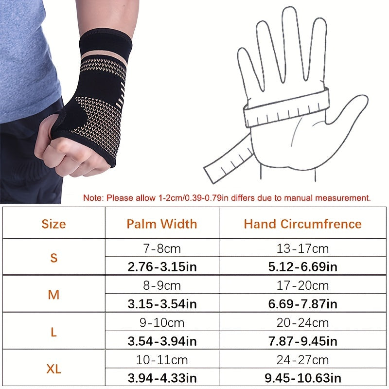 1/2pcs Professional Lifting Wrist Straps - Supportive Compression Arthritis Brace Sleeve for Sports and Fitness, Elastic Palm Hand Glove