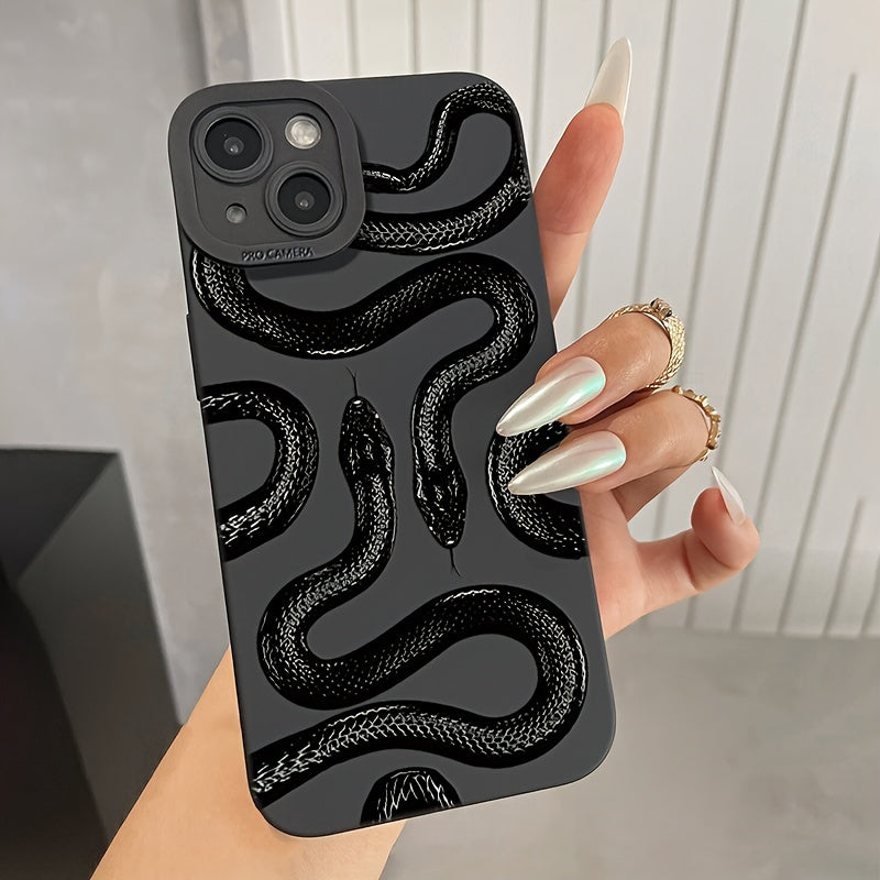 Snake Graphic Print Anti-drop Non-slip Phone Case For Apple IPhone 14 13 12 11 XS XR X 7 8 Plus Pro Max Mini For Valentines/Easter/Boy/Girlfriend Gift