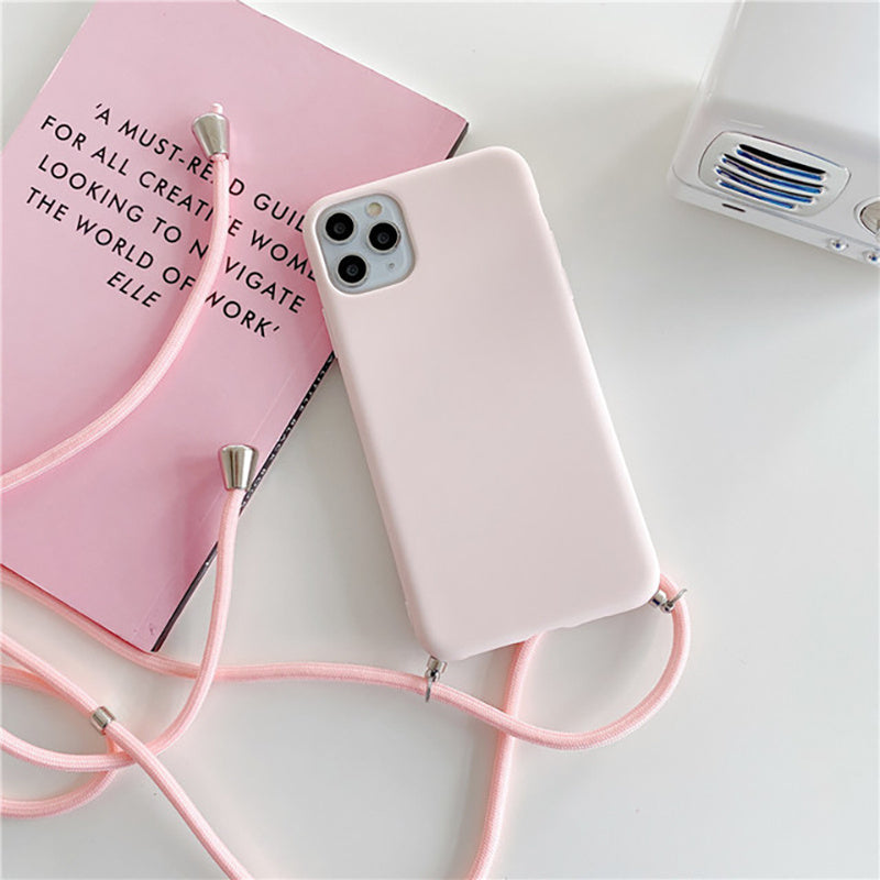 Crossbody Necklace Strap Lanyard Cord Silicone Phone Case For IPhone 14,13,12 Pro Max,11 Pro Max,Plus Cover