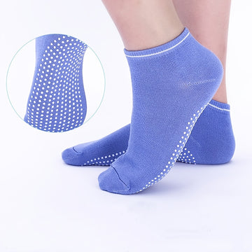 1 Pair Women's Anti-Slip Yoga Socks - Breathable, Elastic & Perfect for Pilates, Home & Outdoor Sports!