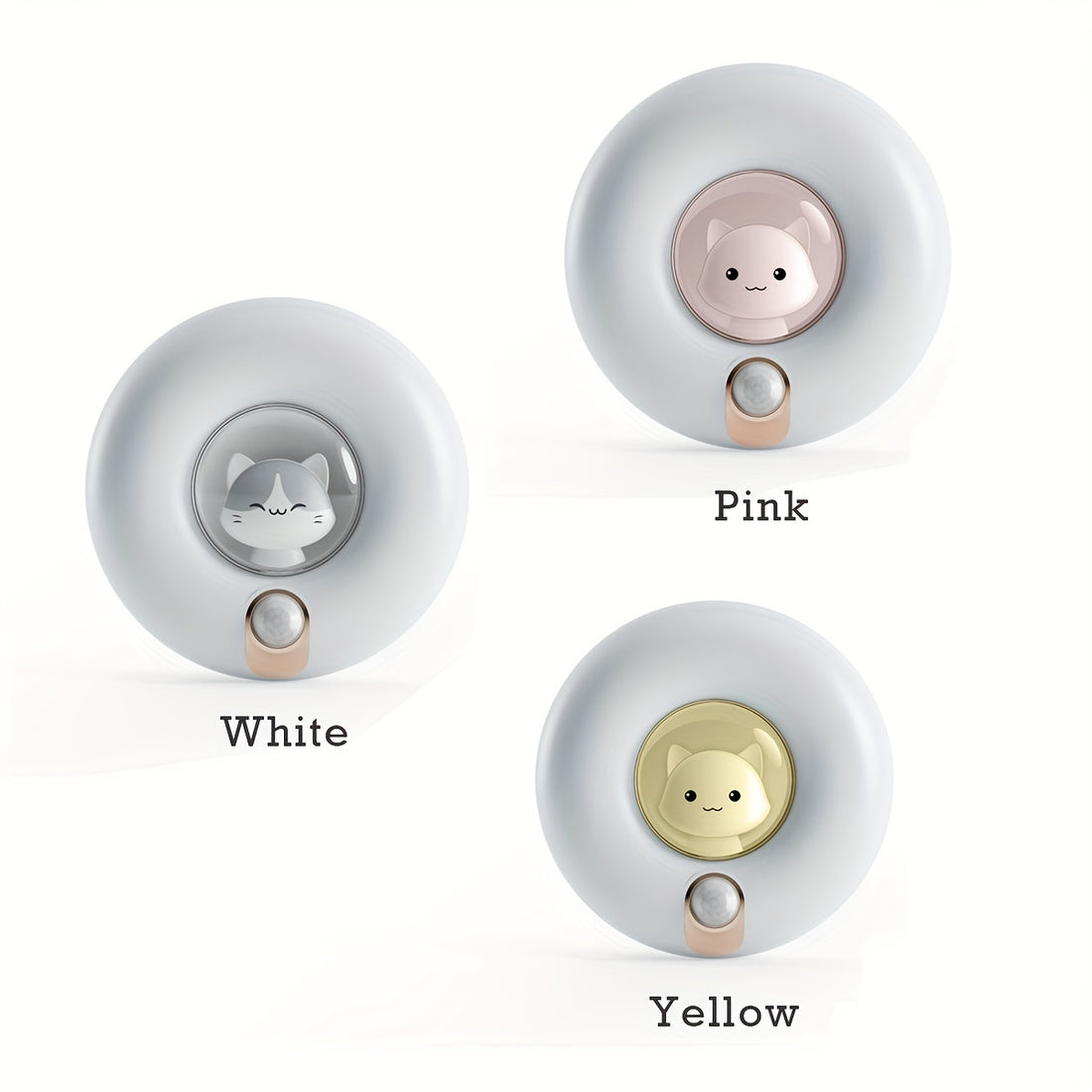 Motion Sensor Night Light Rechargeable Magnetic Cordless LED Nightlights, Automatic Cute Cat Lamp Perfect for Bedroom, Hallway, Stair, Closet, Wall.