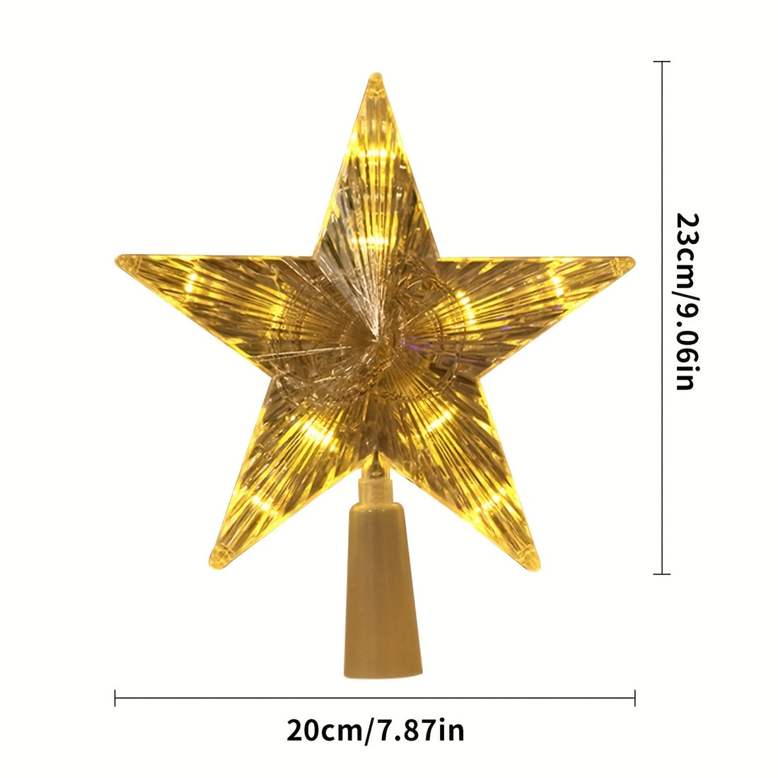 The top of the Christmas tree LED luminous five-pointed star lights battery box decorative lights