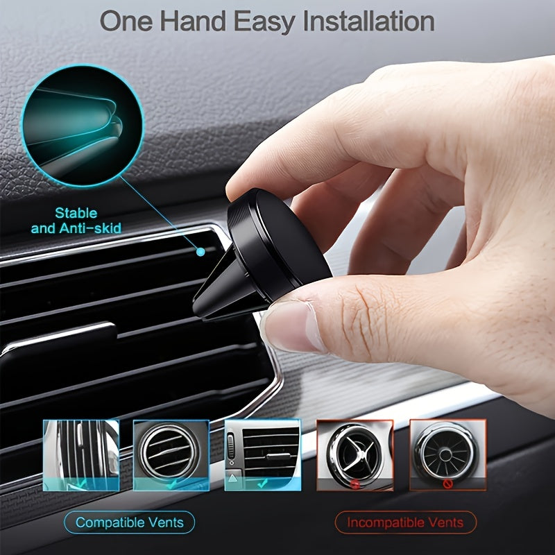 Securely Mount Your Phone Anywhere With This Universal Round Magnetic Car Phone Holder