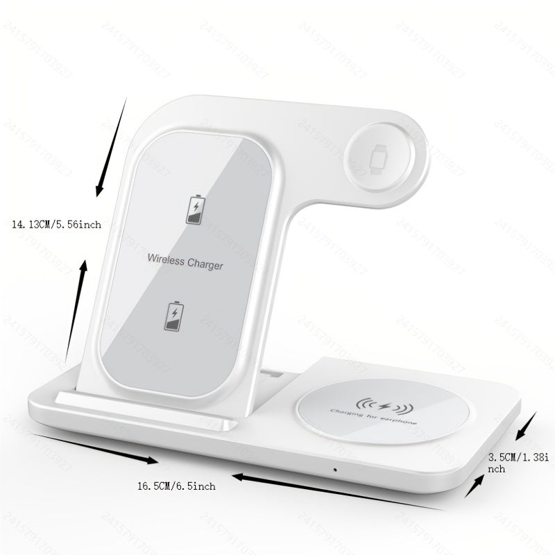 Wireless Charging Station, 3 In 1 Folding Wireless Charger Stand For IPhone 14,13,12,11/Pro/Max/Mini/Plus, X,XR, XS/Max,SE, 8/Plus, for iWatch 1-8, Airpods 3/2/Pro