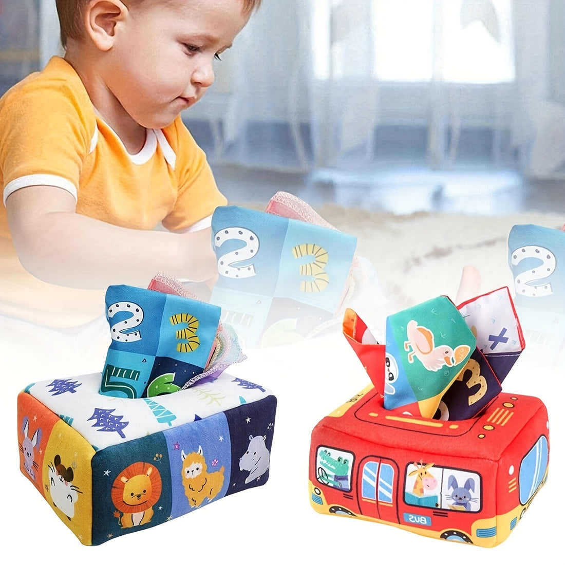 Baby's Magic Tissue Box: A Creative Educational Toy For Sensory Play & Finger Exercising - Perfect For Kids' Learning & Entertainment! Christmas Halloween Gifts