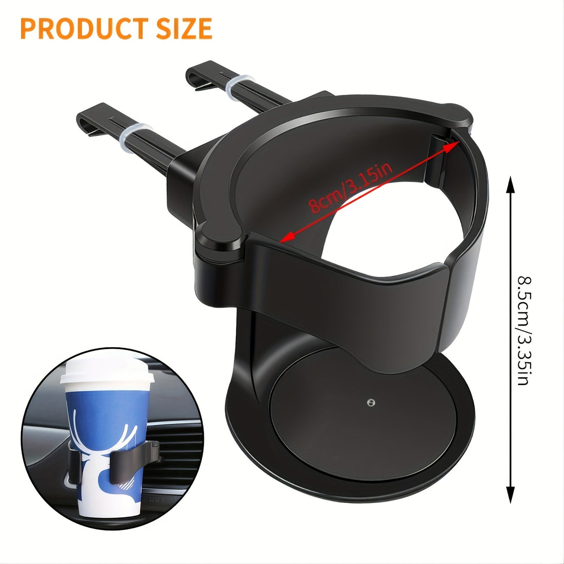 1pc Car Cup Holder - Keep Drinks Securely In Place While You Drive!